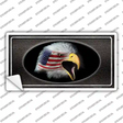American Flag Eagle Black Novelty Sticker Decal