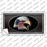 American Flag Eagle Black Novelty Sticker Decal