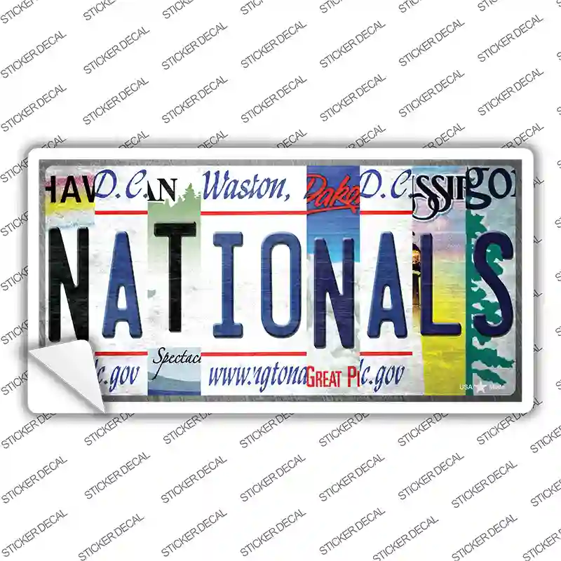 Nationals Strip Art Novelty Sticker Decal