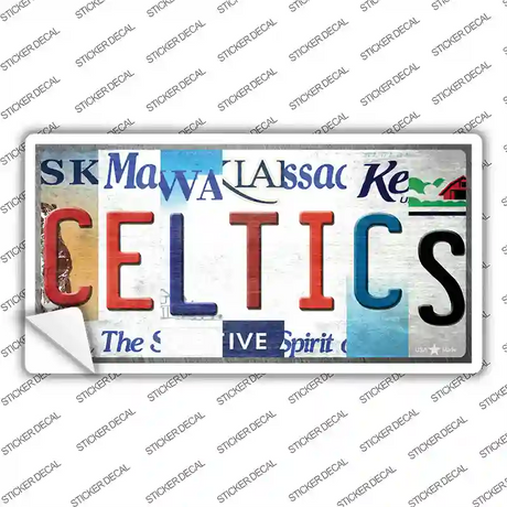 Celtics Strip Art Novelty Sticker Decal