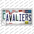 Cavaliers Strip Art Novelty Sticker Decal