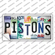 Pistons Strip Art Novelty Sticker Decal