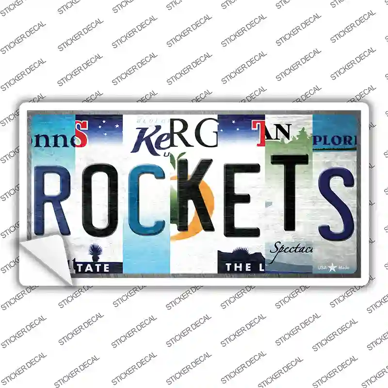 Rockets Strip Art Novelty Sticker Decal