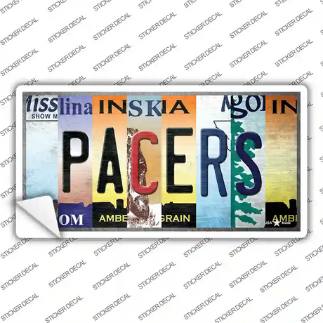 Pacers Strip Art Novelty Sticker Decal