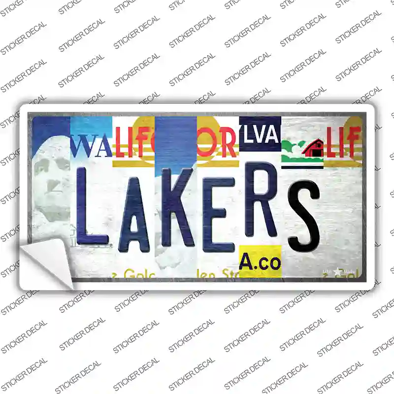 Lakers Strip Art Novelty Sticker Decal