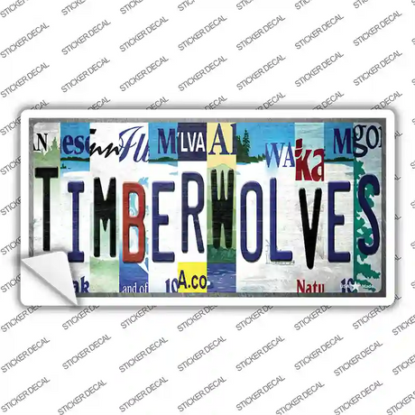 Timberwolves Strip Art Novelty Sticker Decal