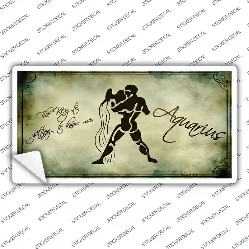 Aquarius Zodiac Novelty Sticker Decal