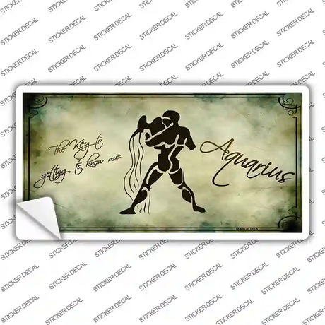 Aquarius Zodiac Novelty Sticker Decal
