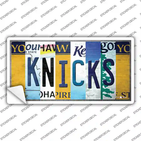 Knicks Strip Art Novelty Sticker Decal