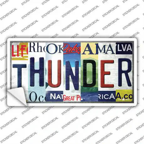 Thunder Strip Art Novelty Sticker Decal