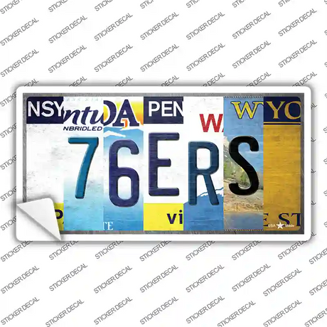 76ers Strip Art Novelty Sticker Decal