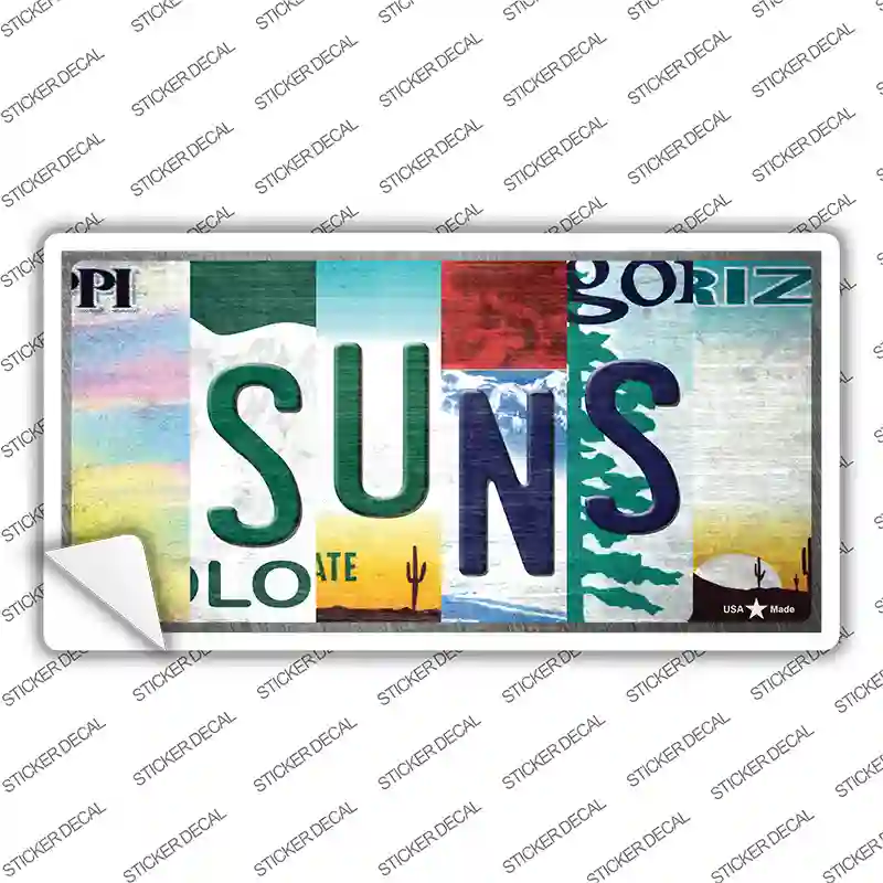 Suns Strip Art Novelty Sticker Decal
