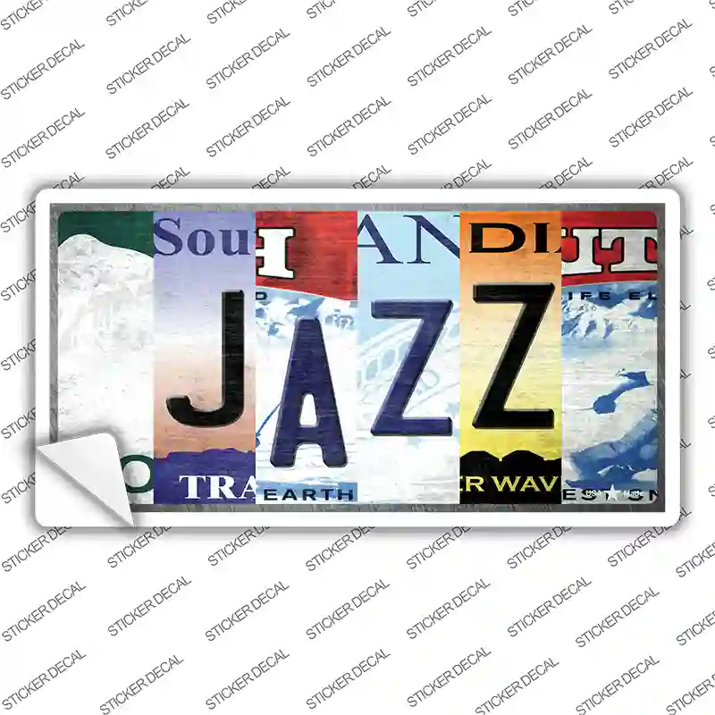 Jazz Strip Art Novelty Sticker Decal