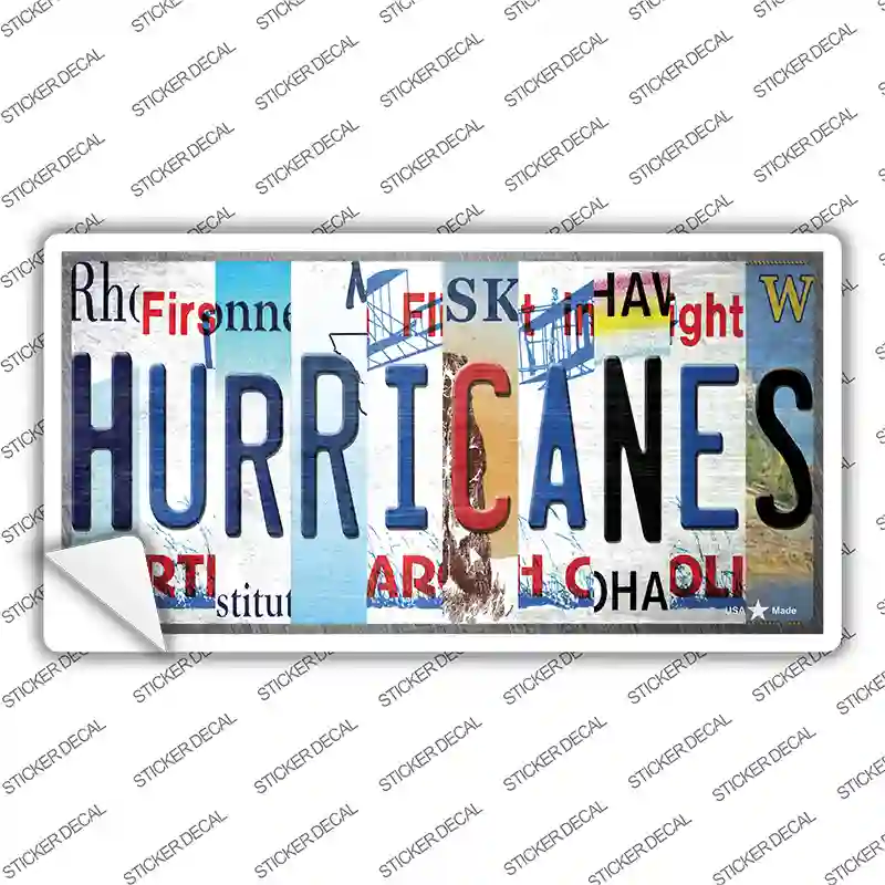 Hurricanes Strip Art Novelty Sticker Decal