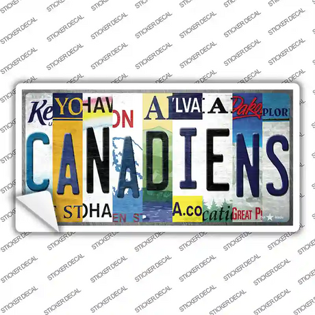 Canadiens Strip Art Novelty Sticker Decal