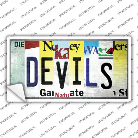 Devils Strip Art Novelty Sticker Decal
