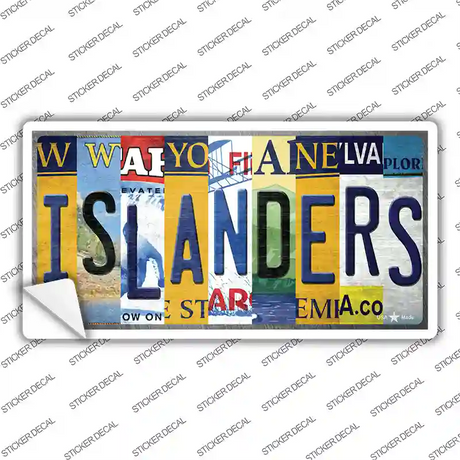 Islanders Strip Art Novelty Sticker Decal