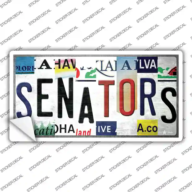 Senators Strip Art Novelty Sticker Decal
