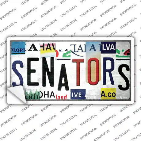 Senators Strip Art Novelty Sticker Decal