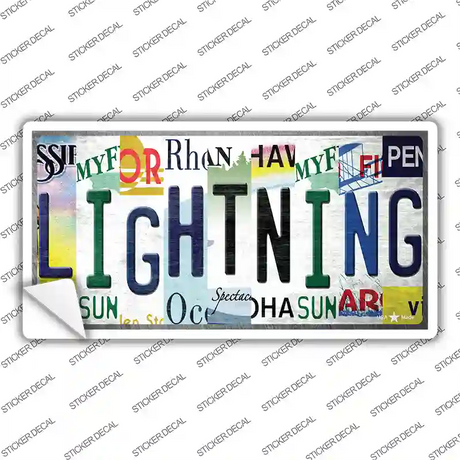 Lightning Strip Art Novelty Sticker Decal