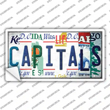 Capitals Strip Art Novelty Sticker Decal