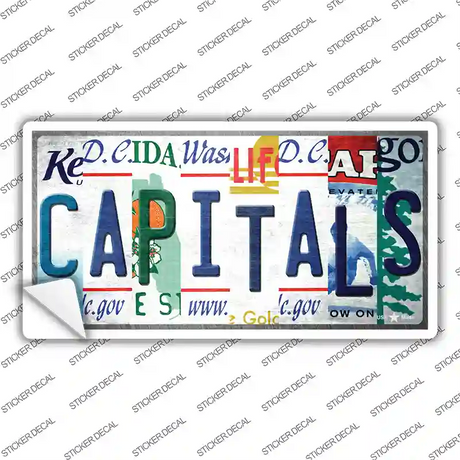 Capitals Strip Art Novelty Sticker Decal