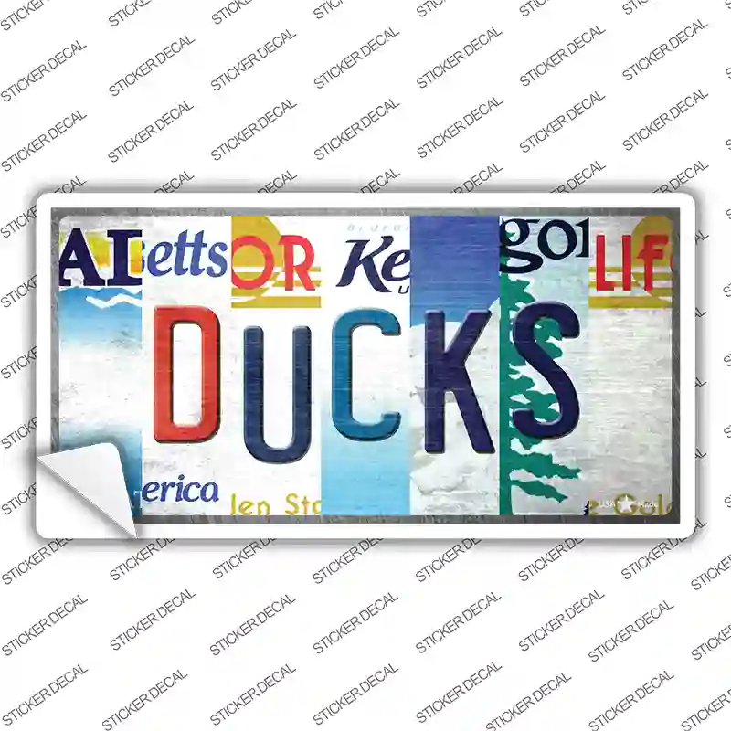 Ducks Strip Art Novelty Sticker Decal