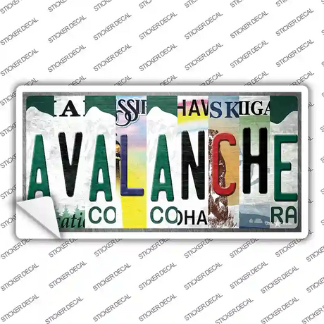 Avalanche Strip Art Novelty Sticker Decal