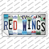 Red Wings Strip Art Novelty Sticker Decal