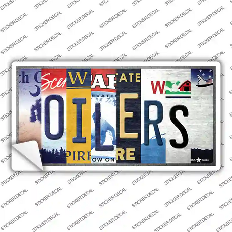 Oilers Strip Art Novelty Sticker Decal