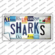 Sharks Strip Art Novelty Sticker Decal