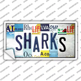 Sharks Strip Art Novelty Sticker Decal