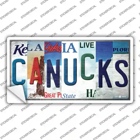 Canucks Strip Art Novelty Sticker Decal