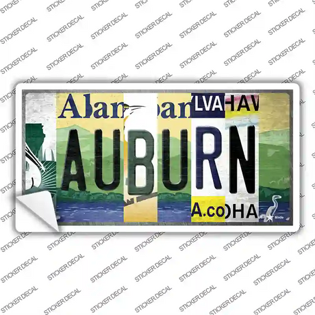 Auburn Strip Art Novelty Sticker Decal
