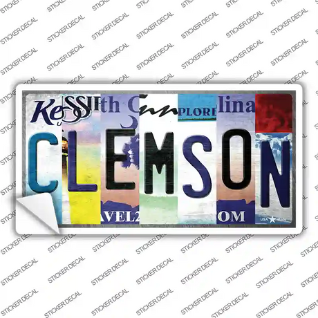 Clemson Strip Art Novelty Sticker Decal