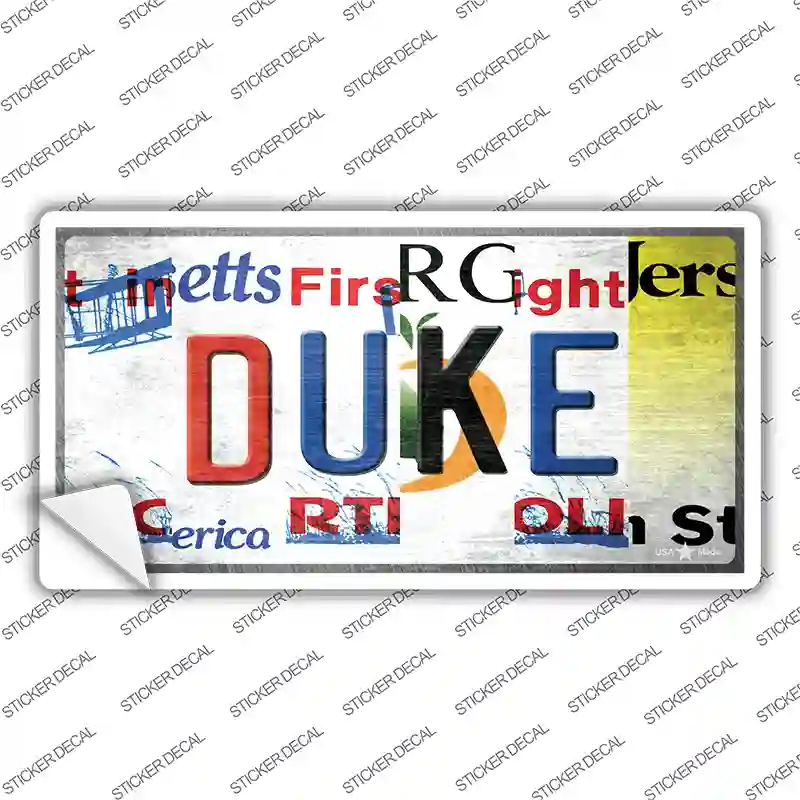 Duke Strip Art Novelty Sticker Decal