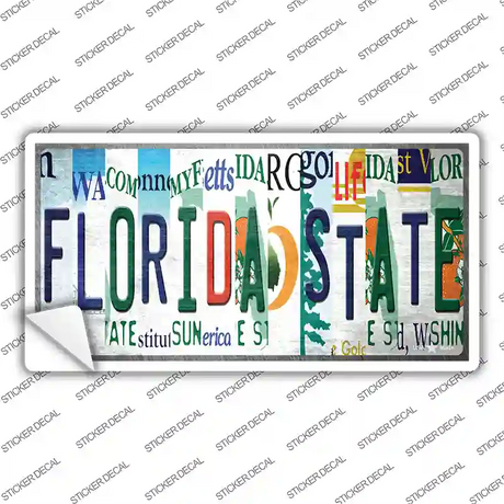 Florida State Strip Art Novelty Sticker Decal