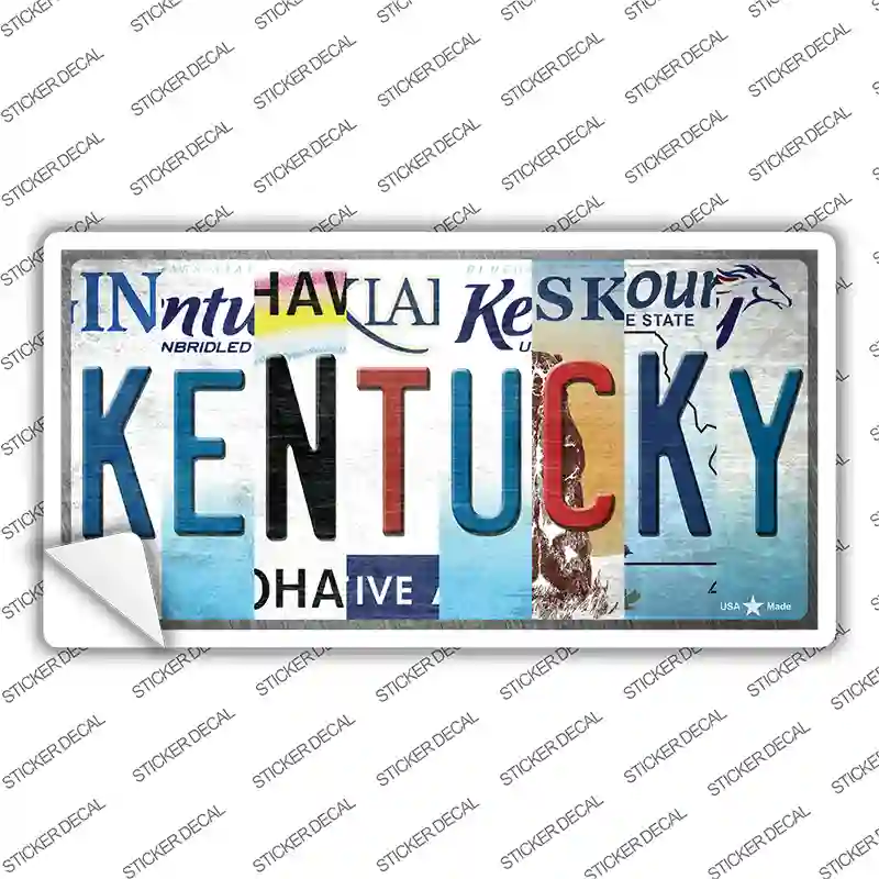 Kentucky Strip Art Novelty Sticker Decal