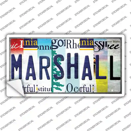 Marshall Strip Art Novelty Sticker Decal