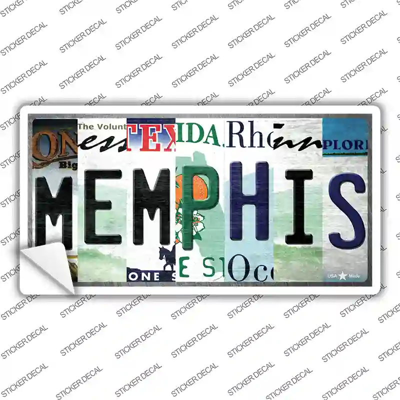 Memphis Strip Art Novelty Sticker Decal
