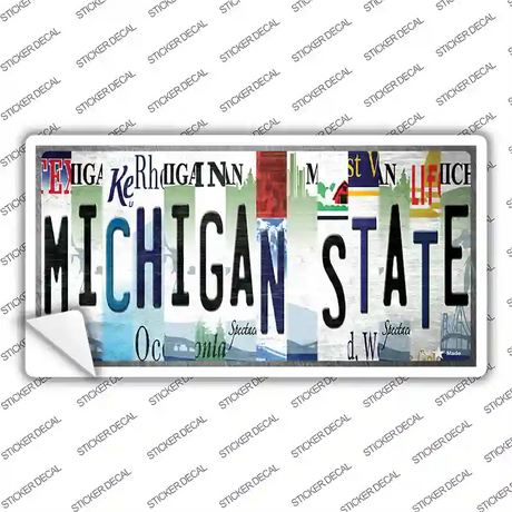 Michigan State Strip Art Novelty Sticker Decal
