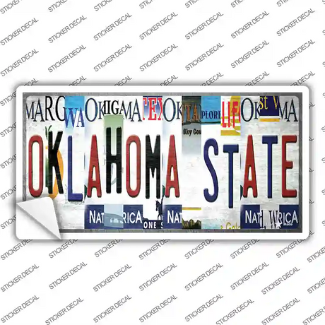 Oklahoma State Strip Art Novelty Sticker Decal
