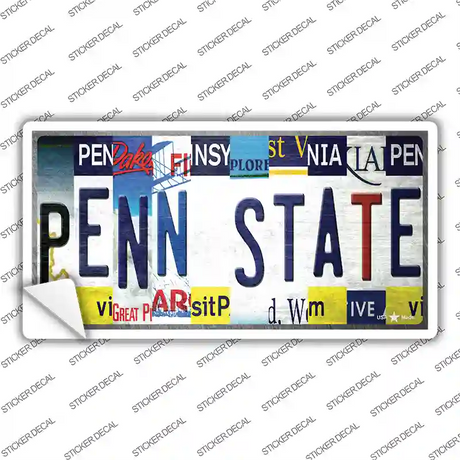 Penn State Strip Art Novelty Sticker Decal