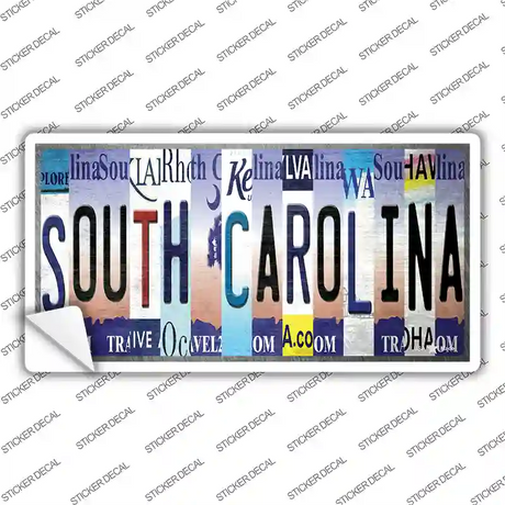 South Carolina Strip Art Novelty Sticker Decal