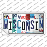 Wisconsin Strip Art Novelty Sticker Decal