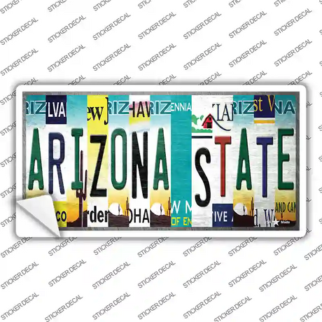 Arizona State Strip Art Novelty Sticker Decal