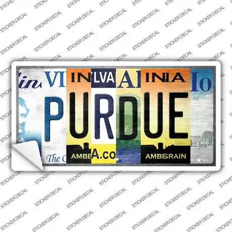 Purdue Strip Art Novelty Sticker Decal