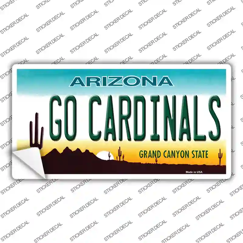 Go Cardinals Novelty Sticker Decal
