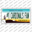 Number 1 Cardinals Fan Novelty Sticker Decal