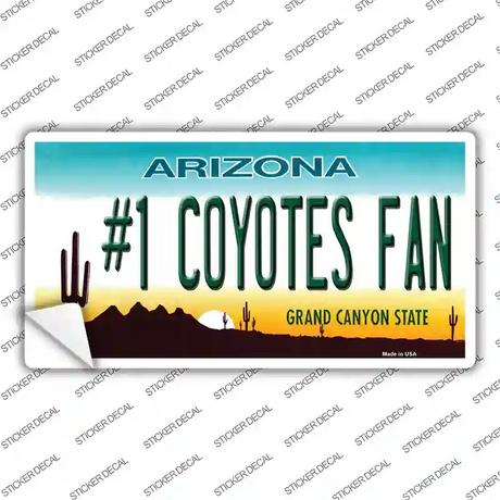 Number 1 Coyotes Fan Novelty Sticker Decal